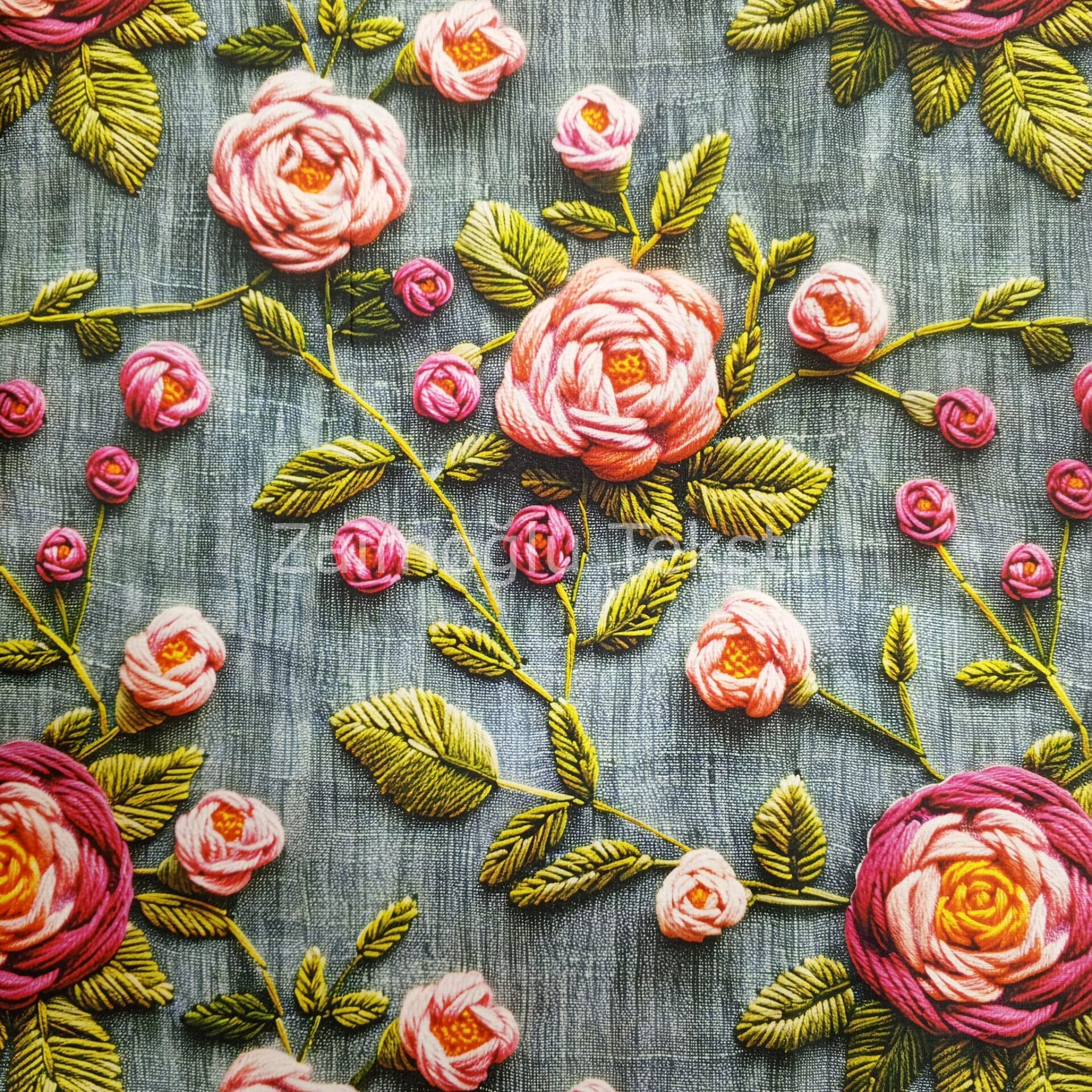 Dijital 3D Reaktif Poplin Kumaş