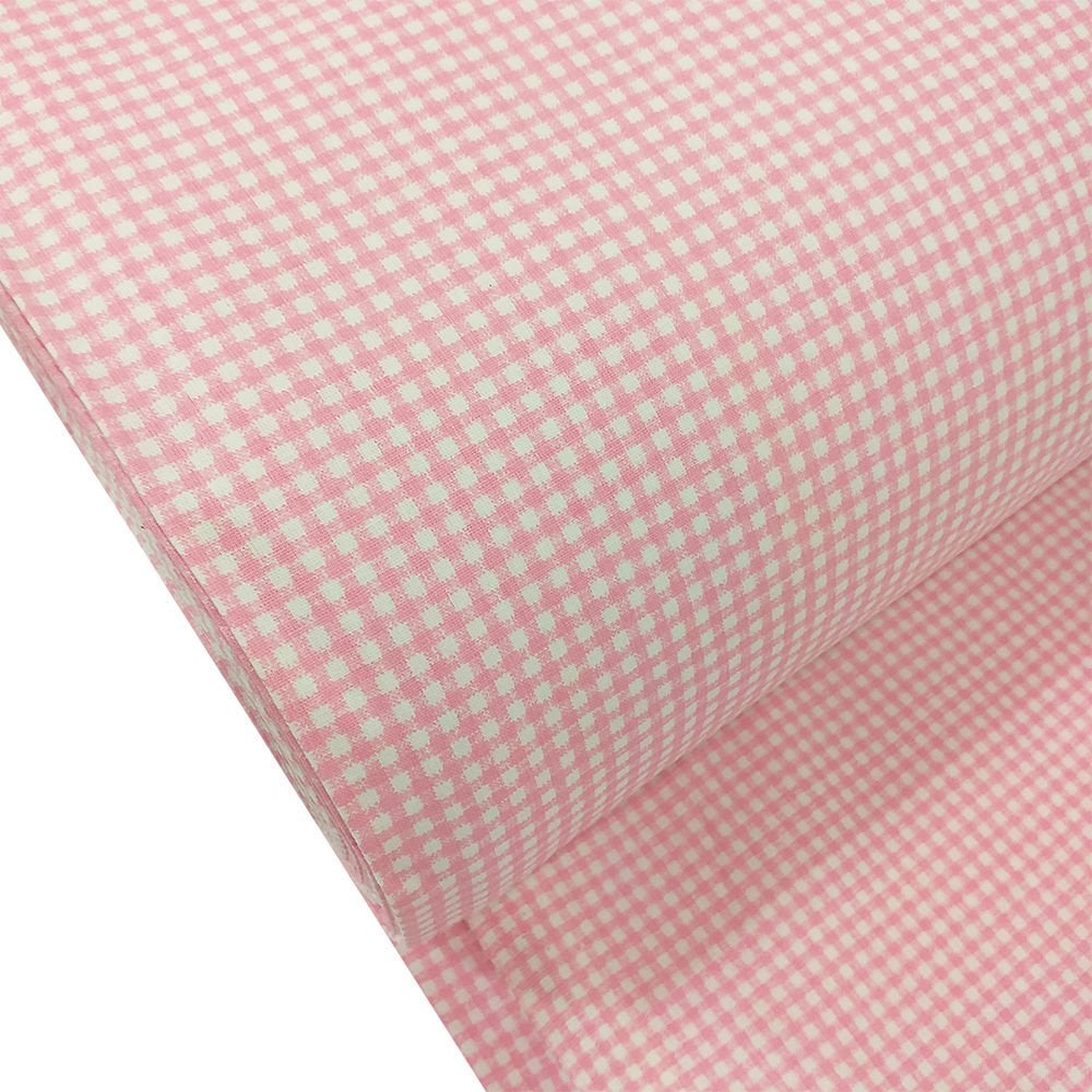 Ekose Desenli Poplin Kumaş