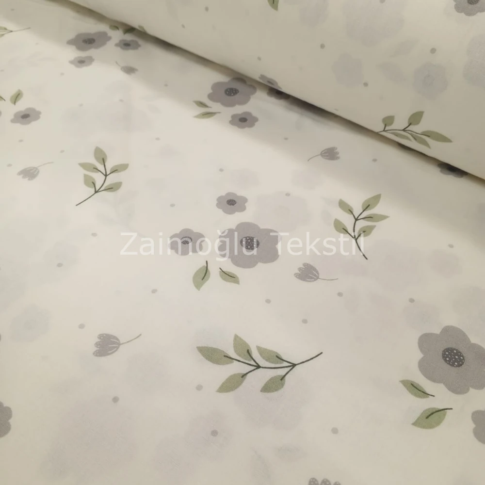 Tatlı Gelincik Desen Poplin Kumaş
