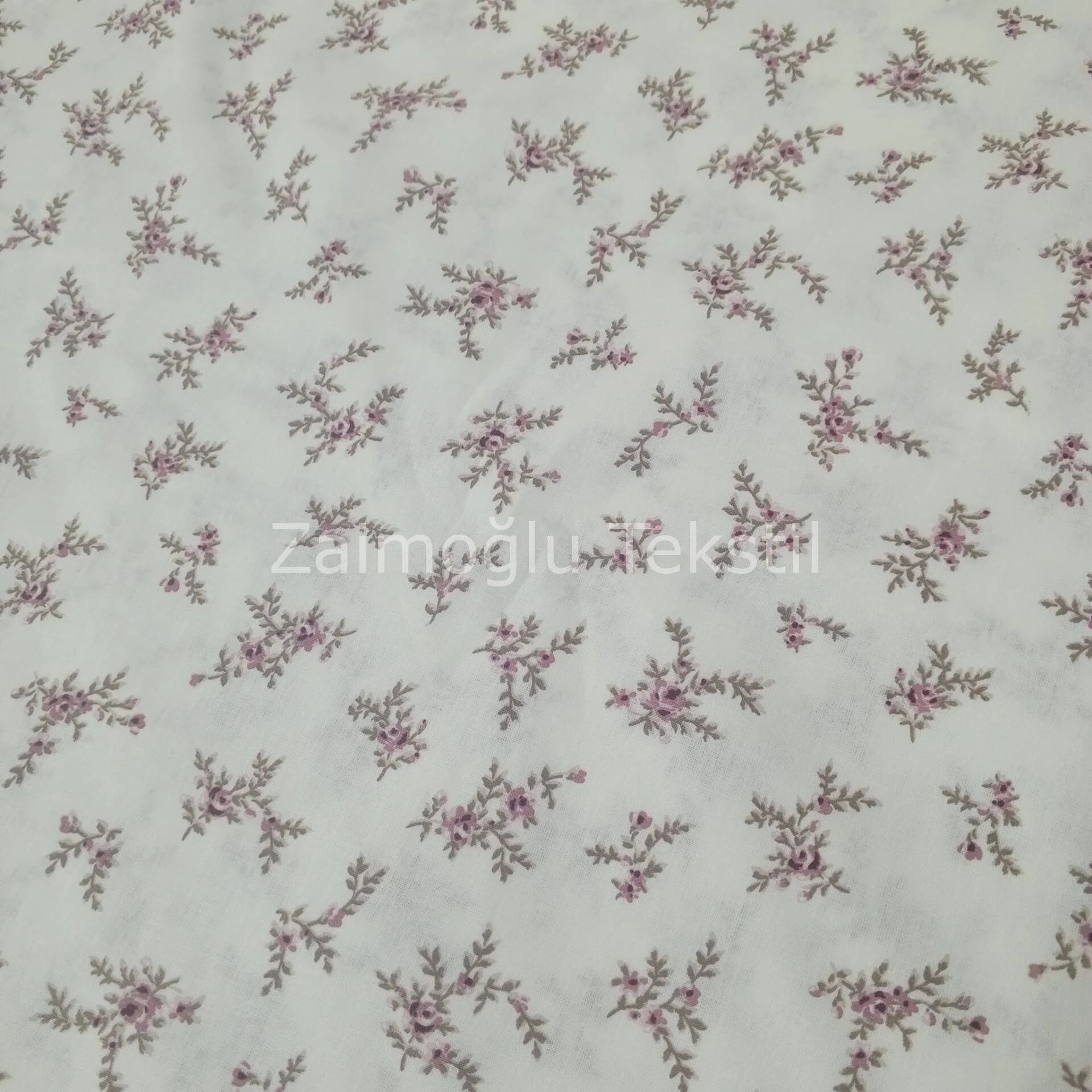 Çiçek Desen Poplin Kumaş