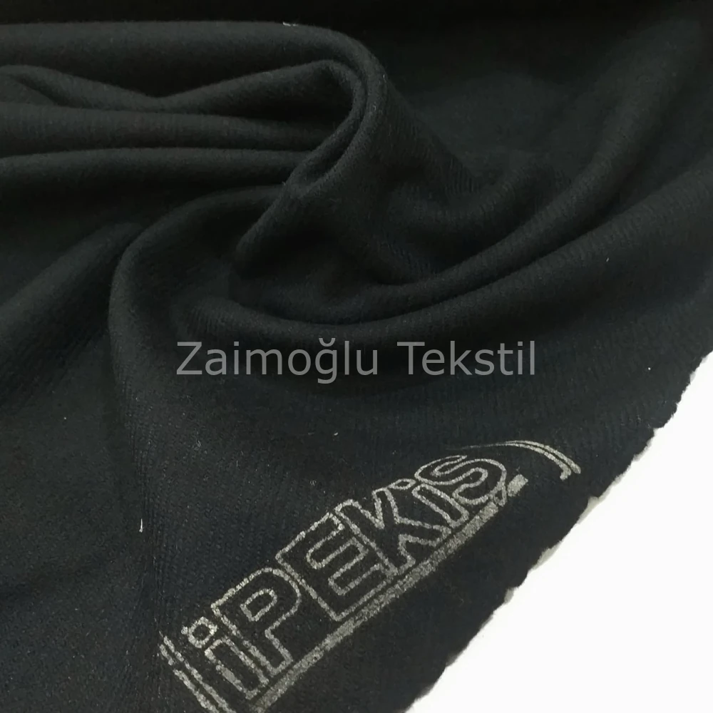 İpekiş Yünlü Kumaş - Balıksırtı Siyah