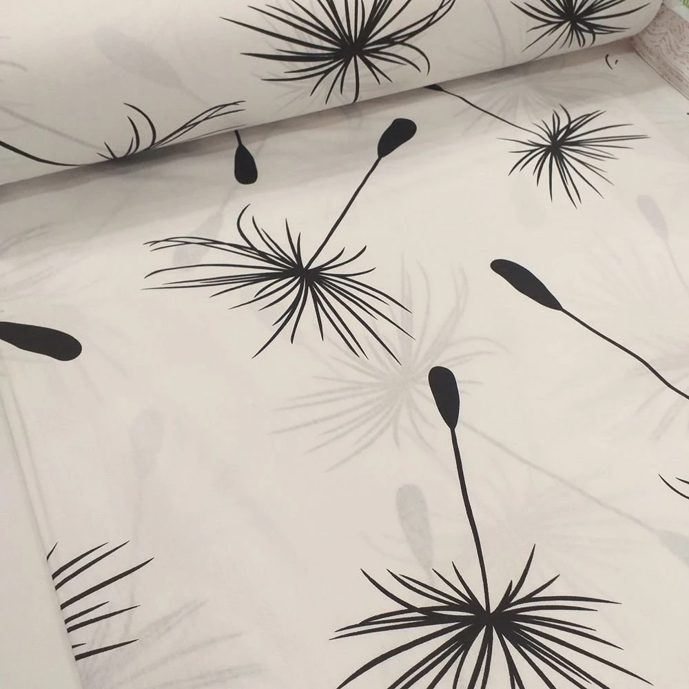 Püf Çiçeği Desenli Poplin Kumaş