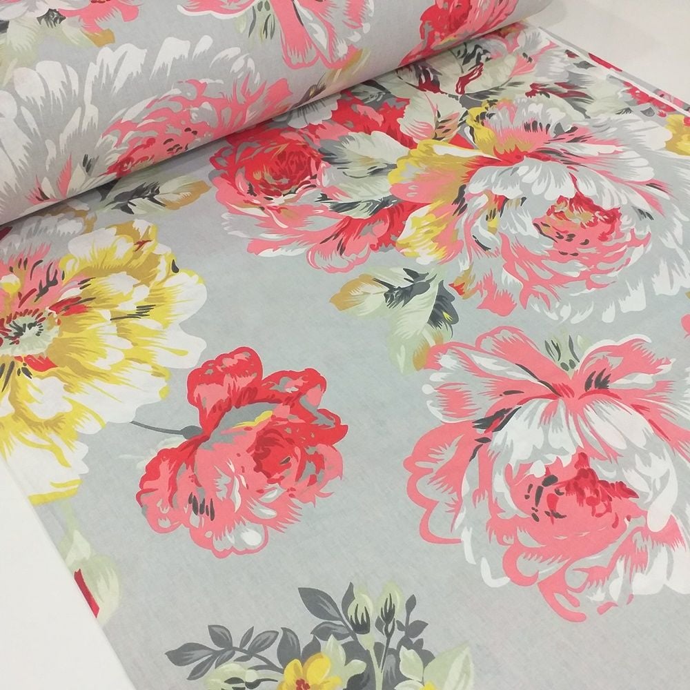 Çiçek Desenli Poplin Kumaş