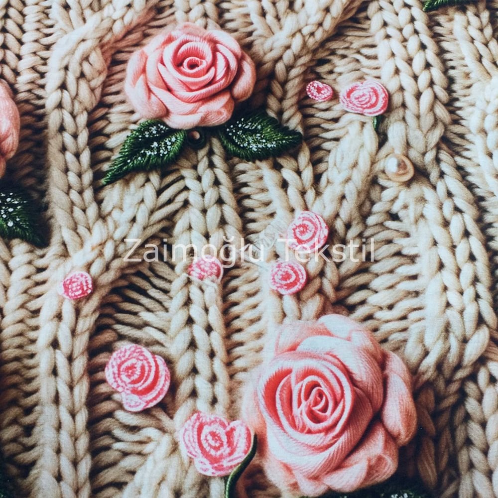 Dijital 3D Reaktif Poplin Kumaş