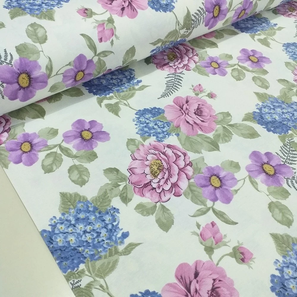 Gül Desenli Duck kumaşı