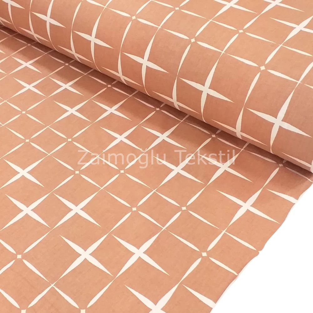 Ekose Desen Poplin Kumaş