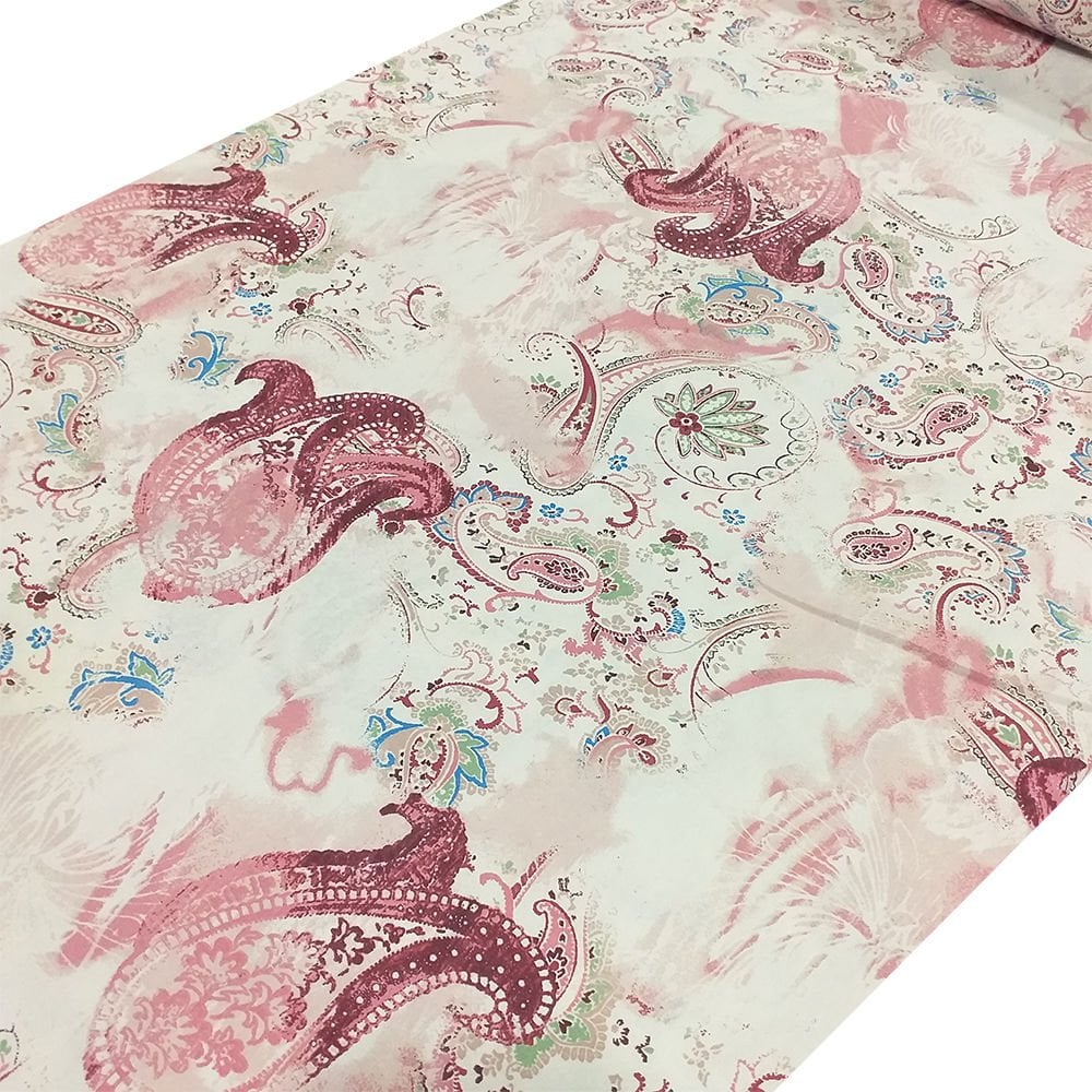 Batik Şal Desenli Poplin Kumaş