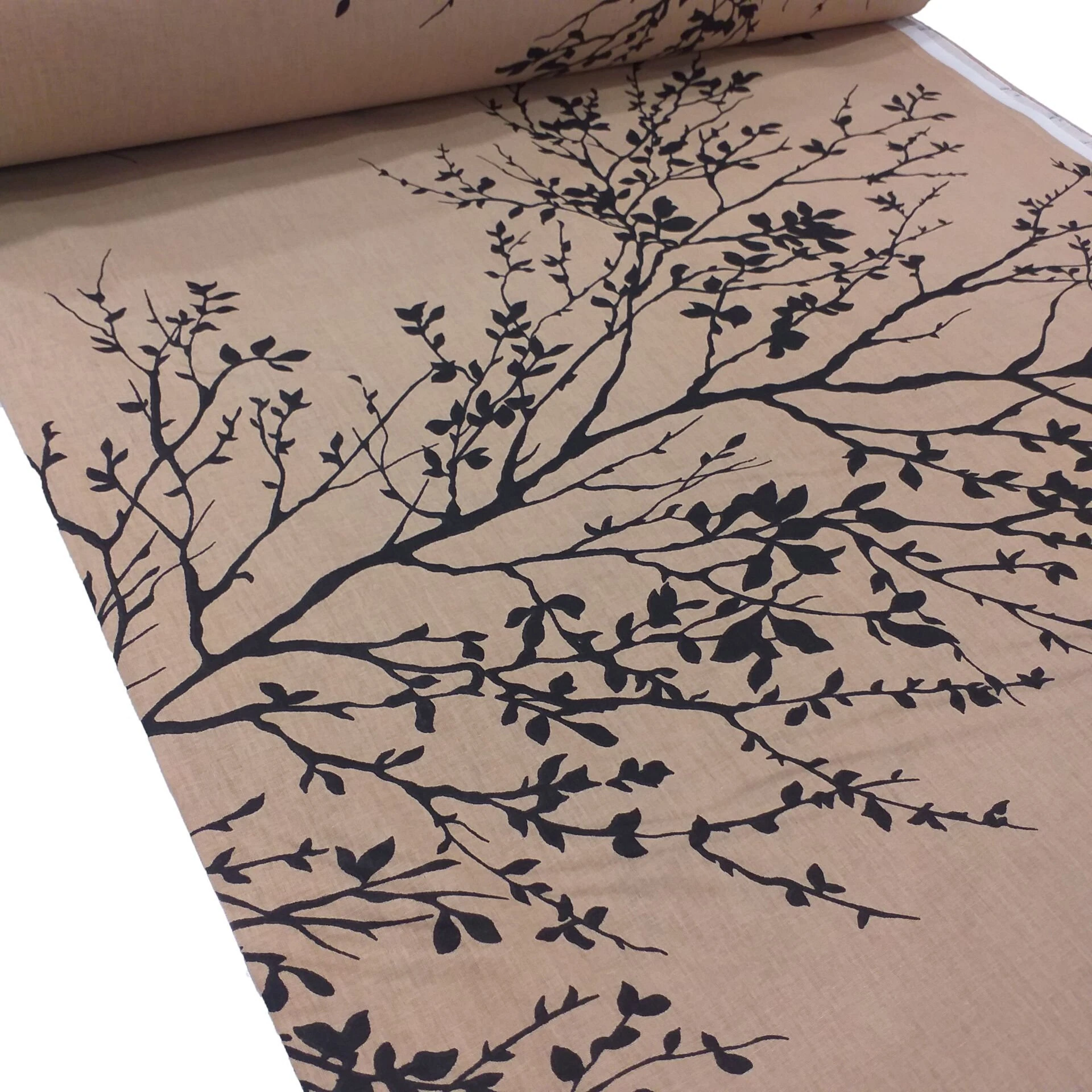 Ağaç Desenli Poplin Kumaş