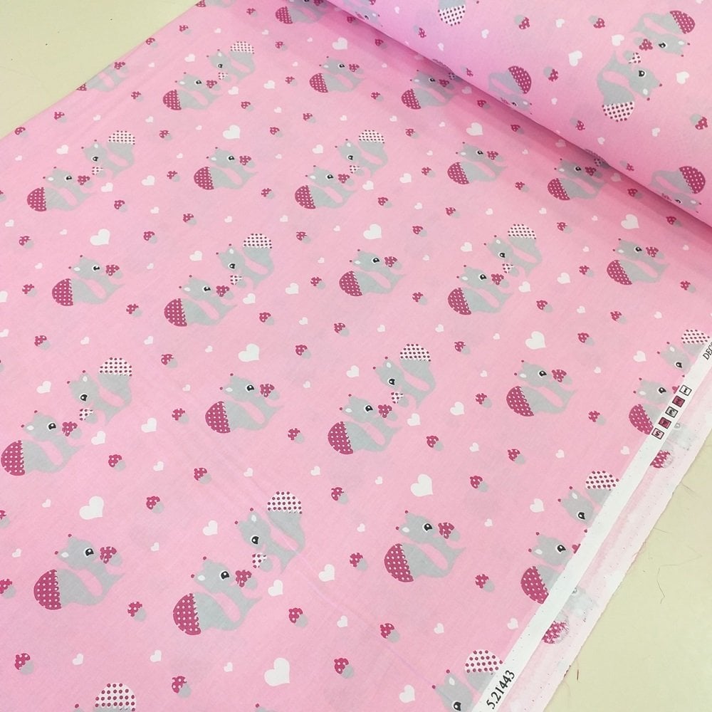 240 cm. Sevimli Sincaplar  Poplin Kumaş