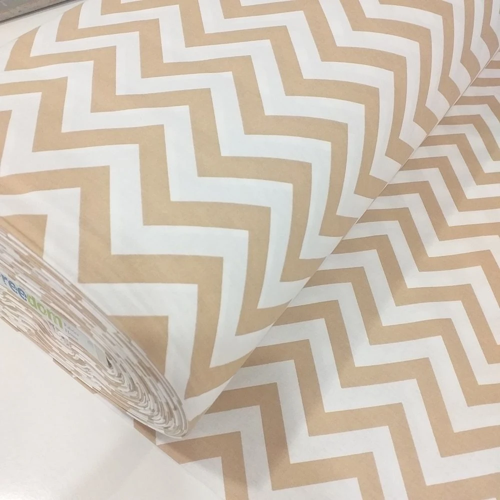 Zig Zag Desenli Poplin Kumaş