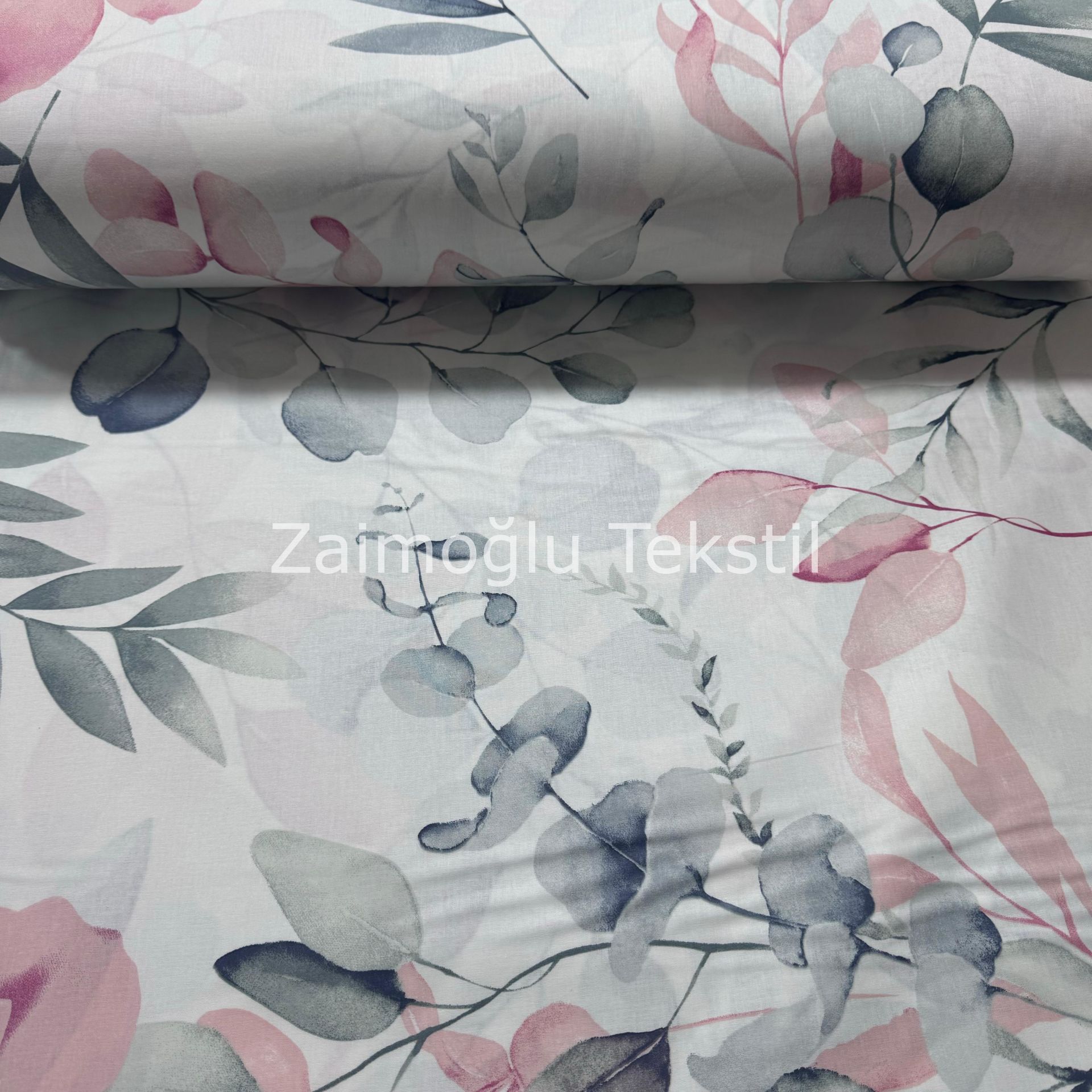 Poplin Kumaş Çiçek Desen Büyük