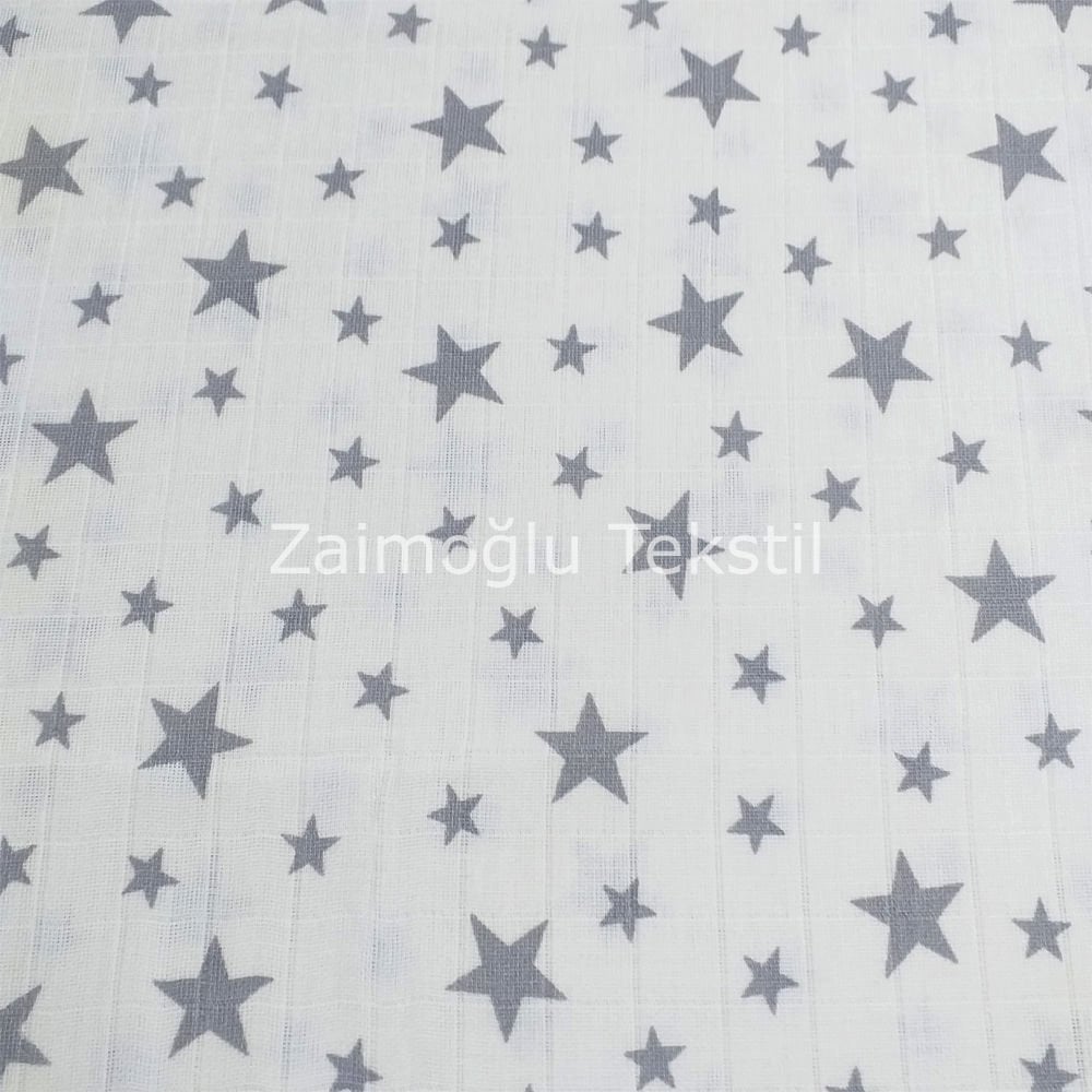 Yıldız Desen Müslin Bezi Kumaşı