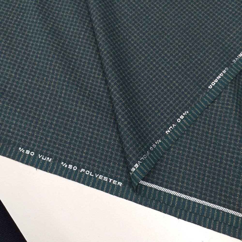 Bahariye Granado Kareli (Ekose) Yün Kumaş