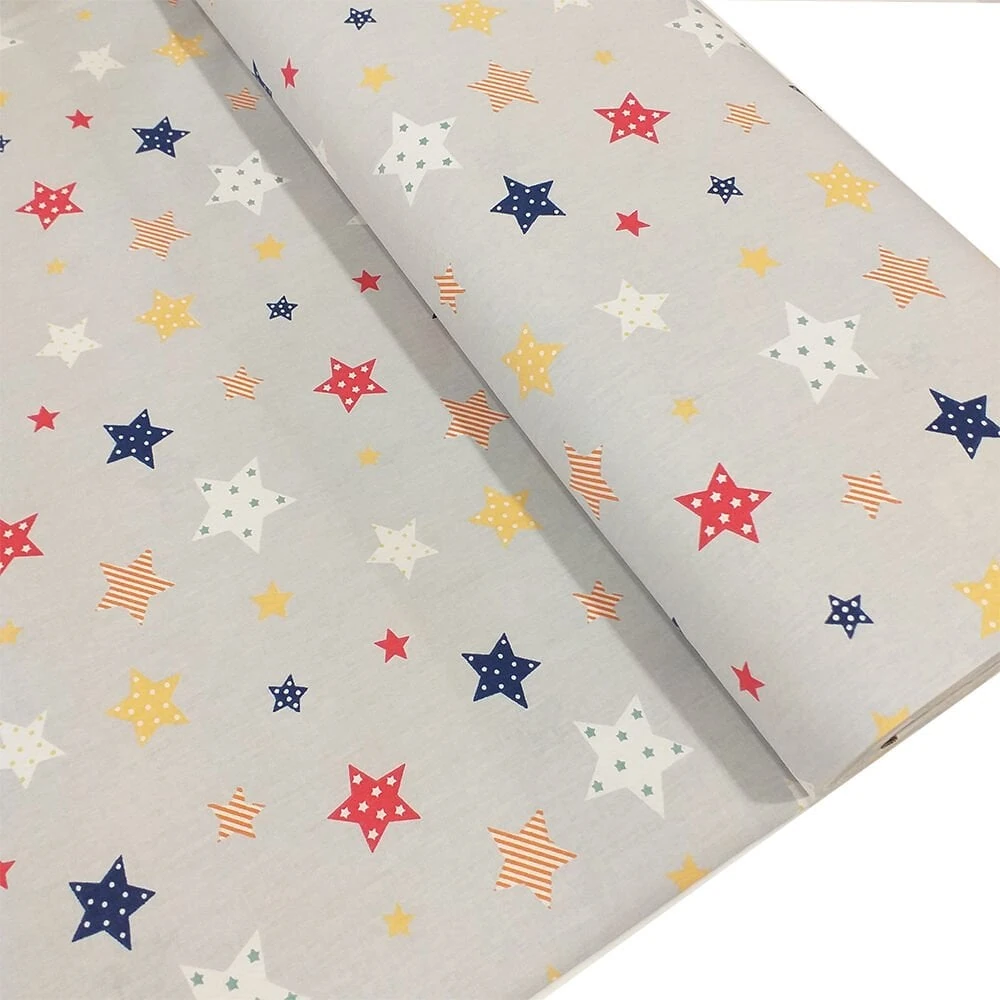 Yıldız Desen Poplin Kumaş