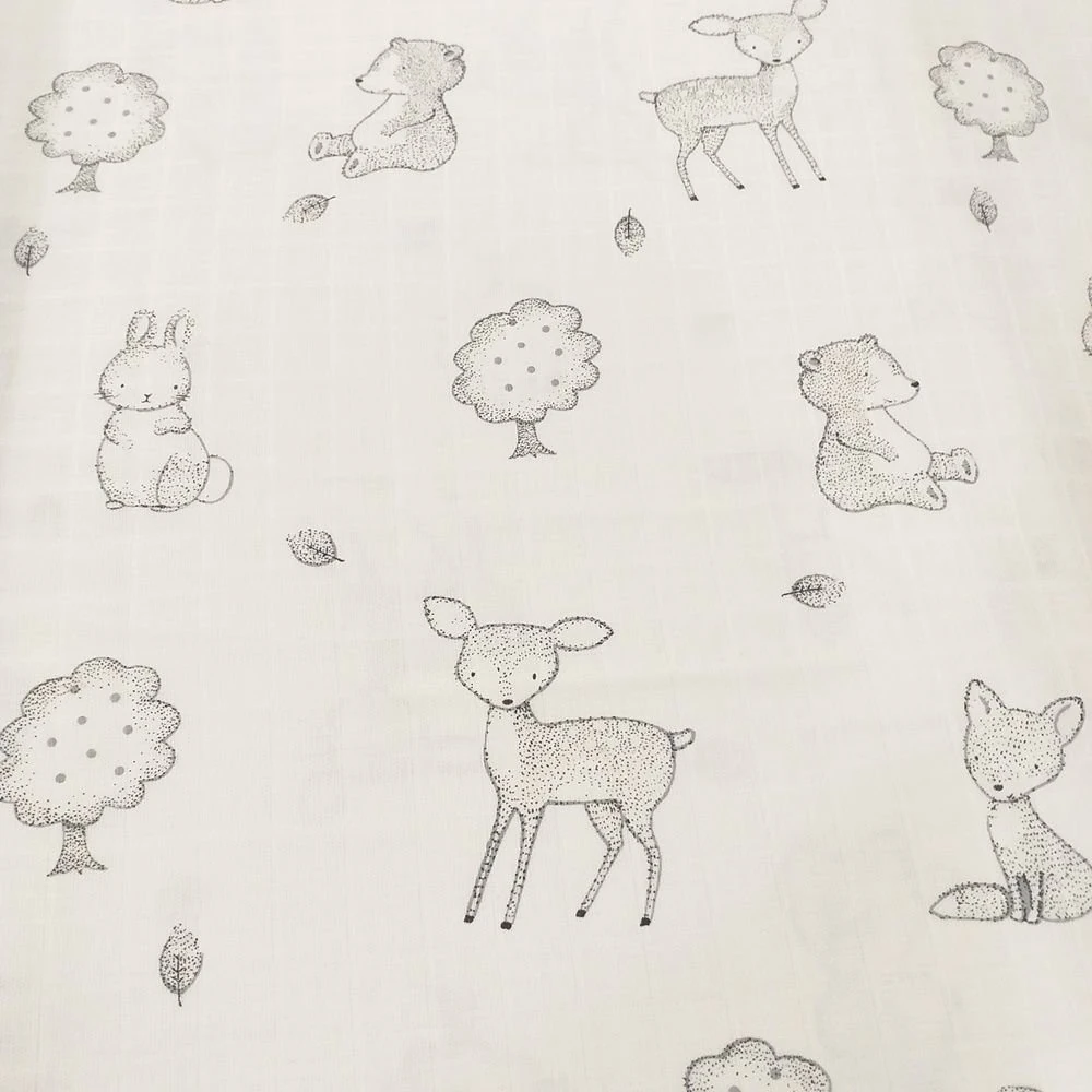 Hayvanlar Alemi Müslin Bezi Kumaşı