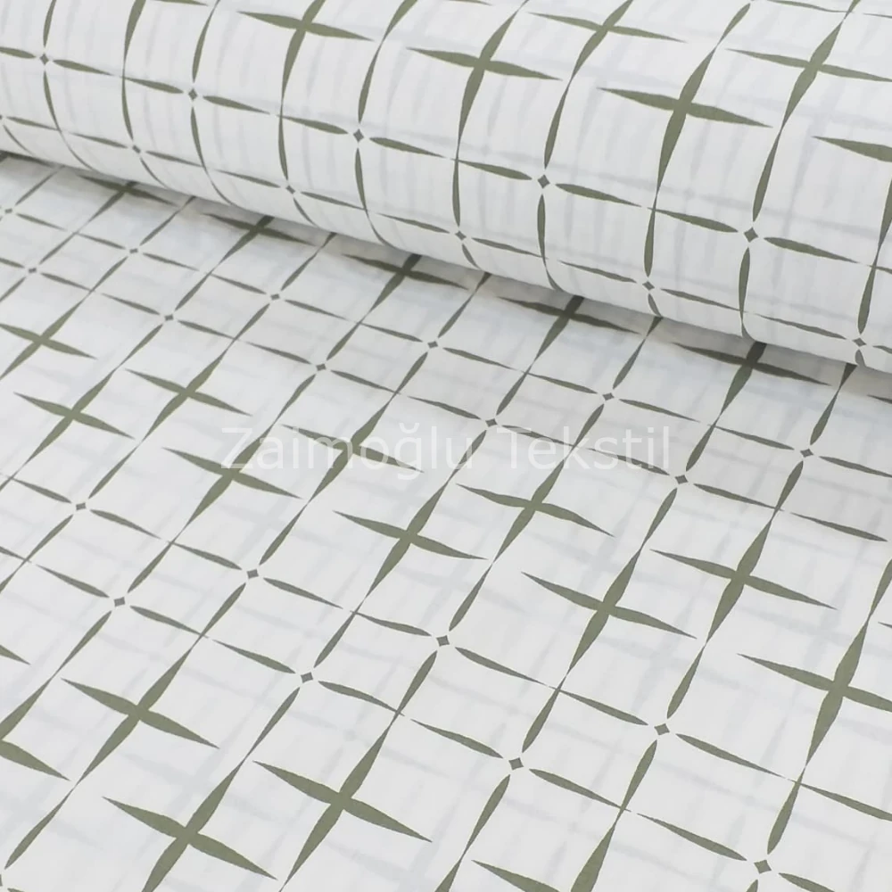 Ekose Desen Poplin Kumaş