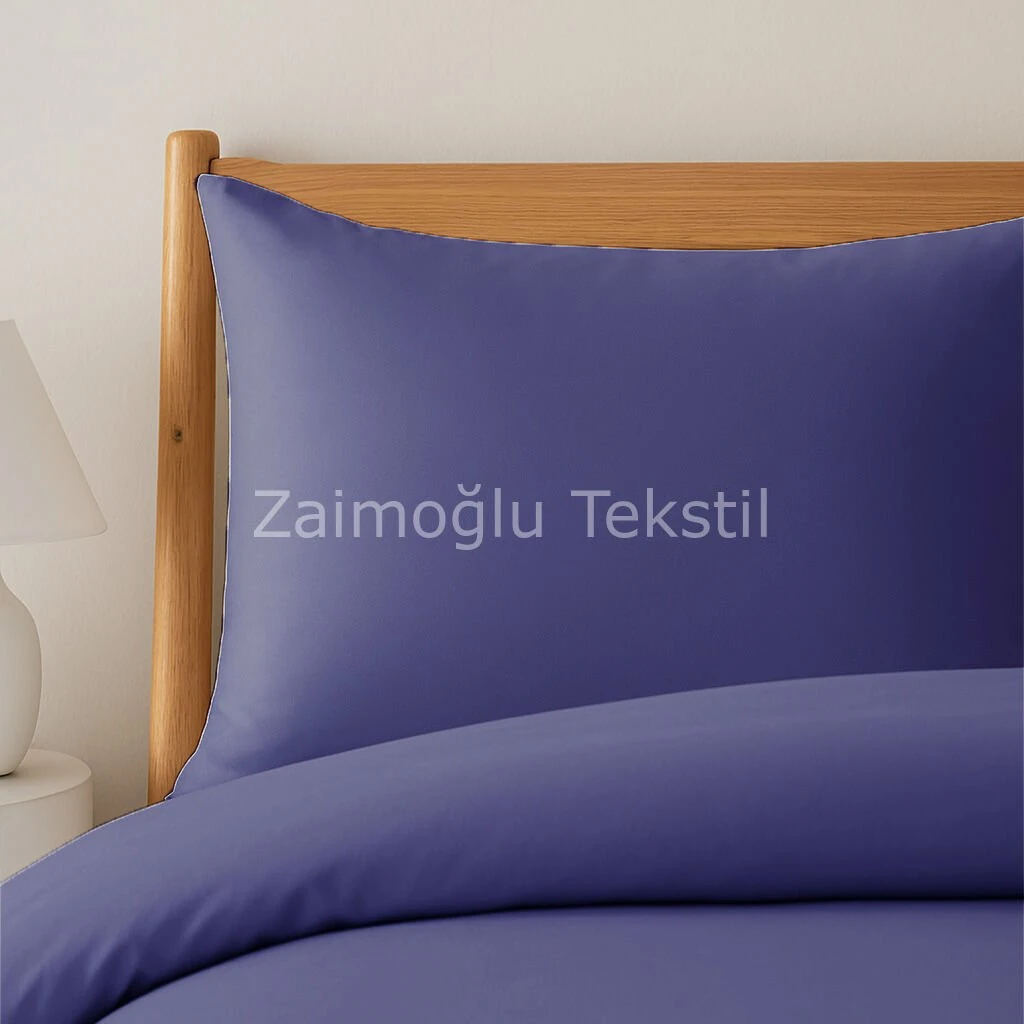 Pamuk Saten Nevresim Seti - İndigo