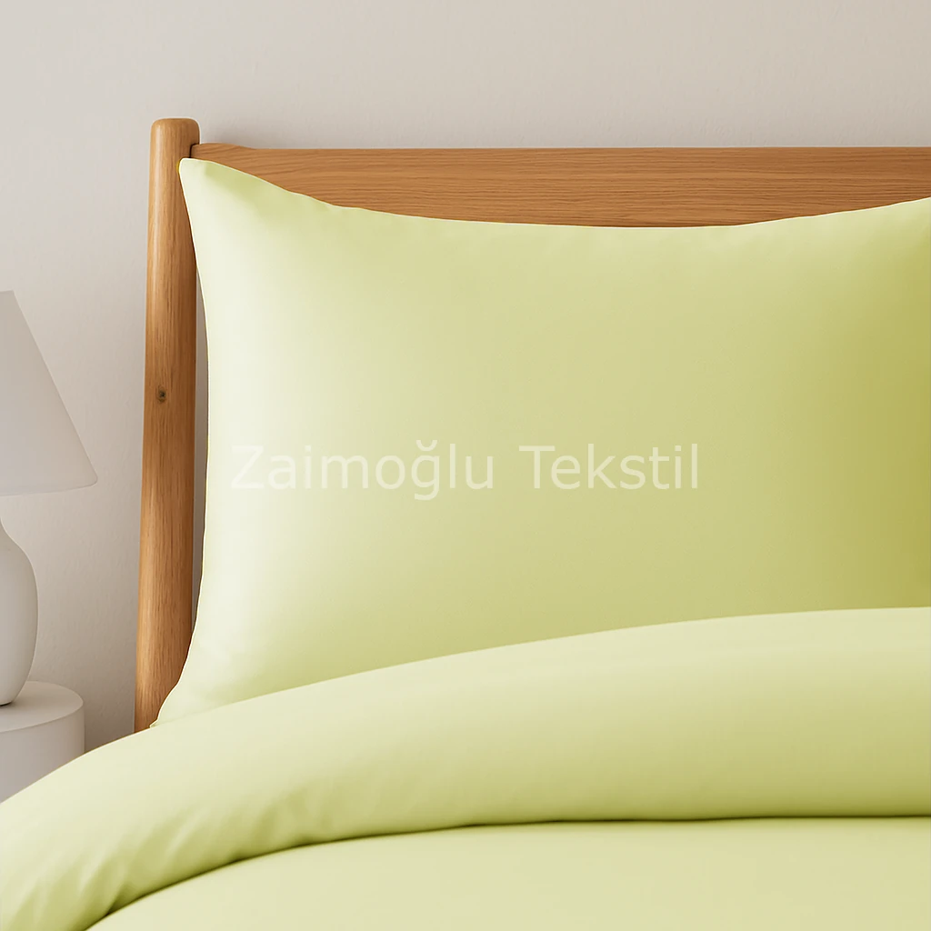 Pamuk Saten Nevresim Seti - Sarı