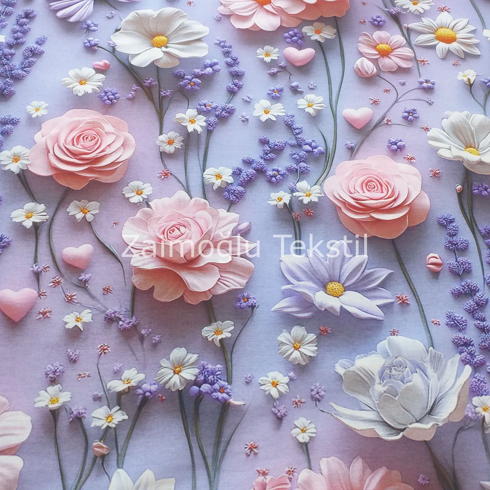 Dijital 3D Reaktif Poplin Kumaş