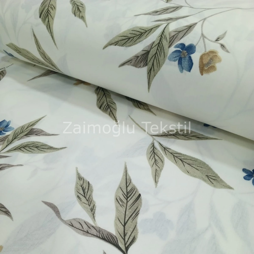 Çiçek Desen Poplin Kumaş