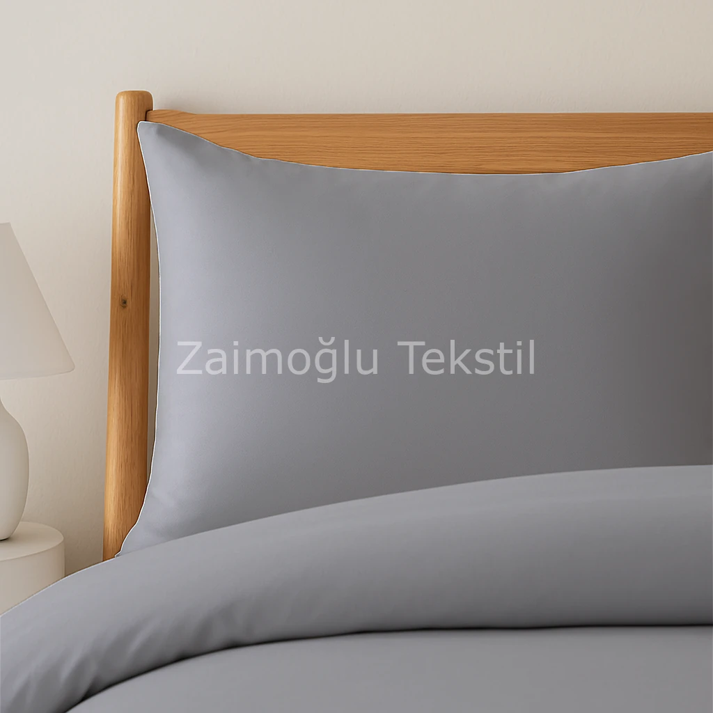 Pamuk Saten Nevresim Seti - Gri