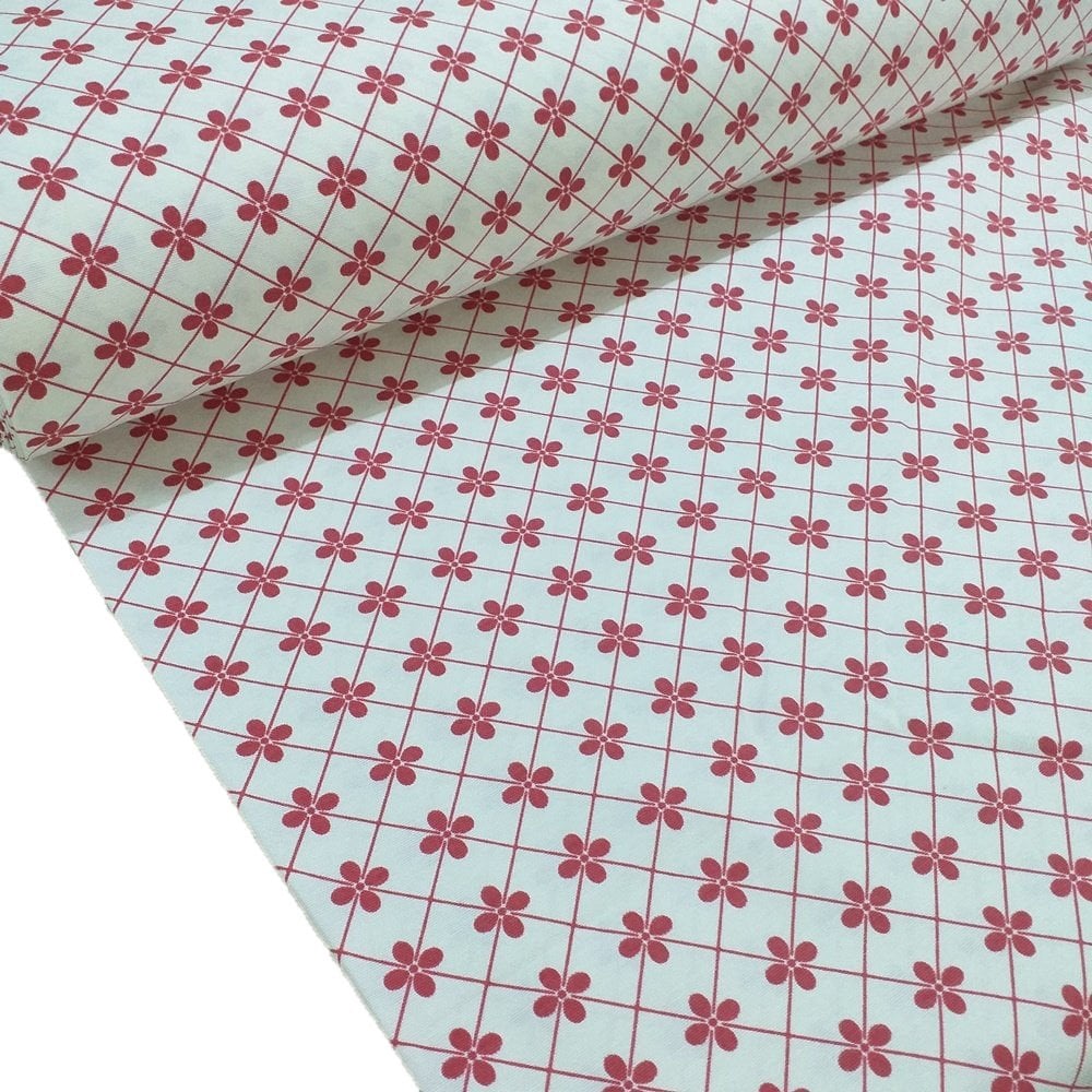 Fiyonk Desenli Duck kumaşı