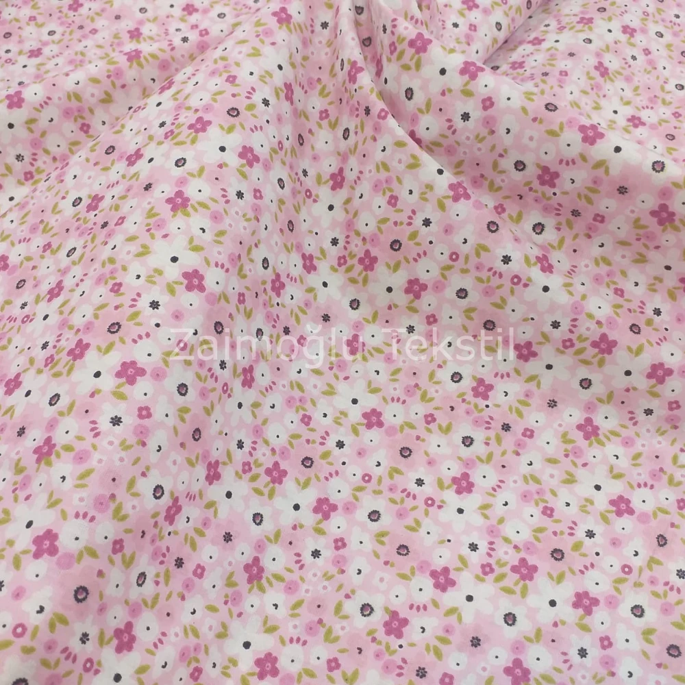 Minik Çiçek Desen Poplin Kumaş