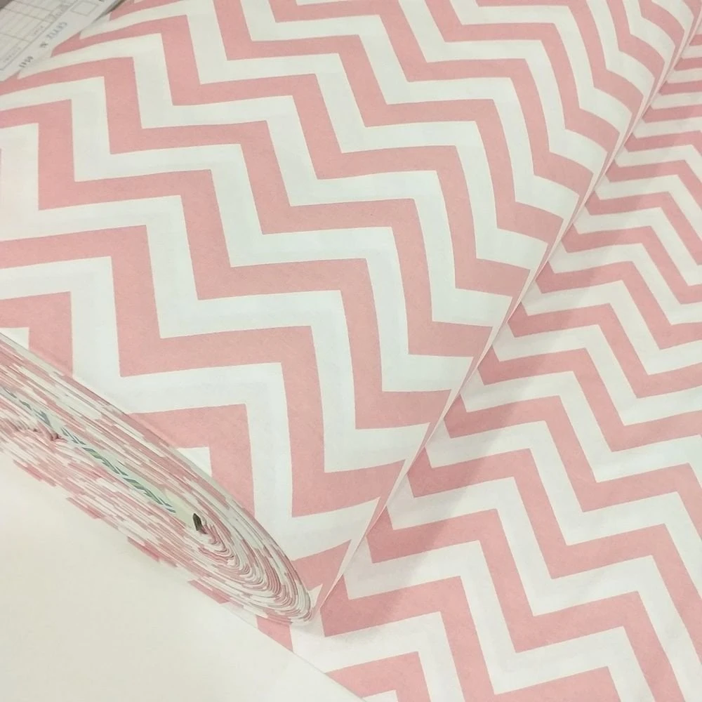 Zig Zag Desenli Poplin Kumaş