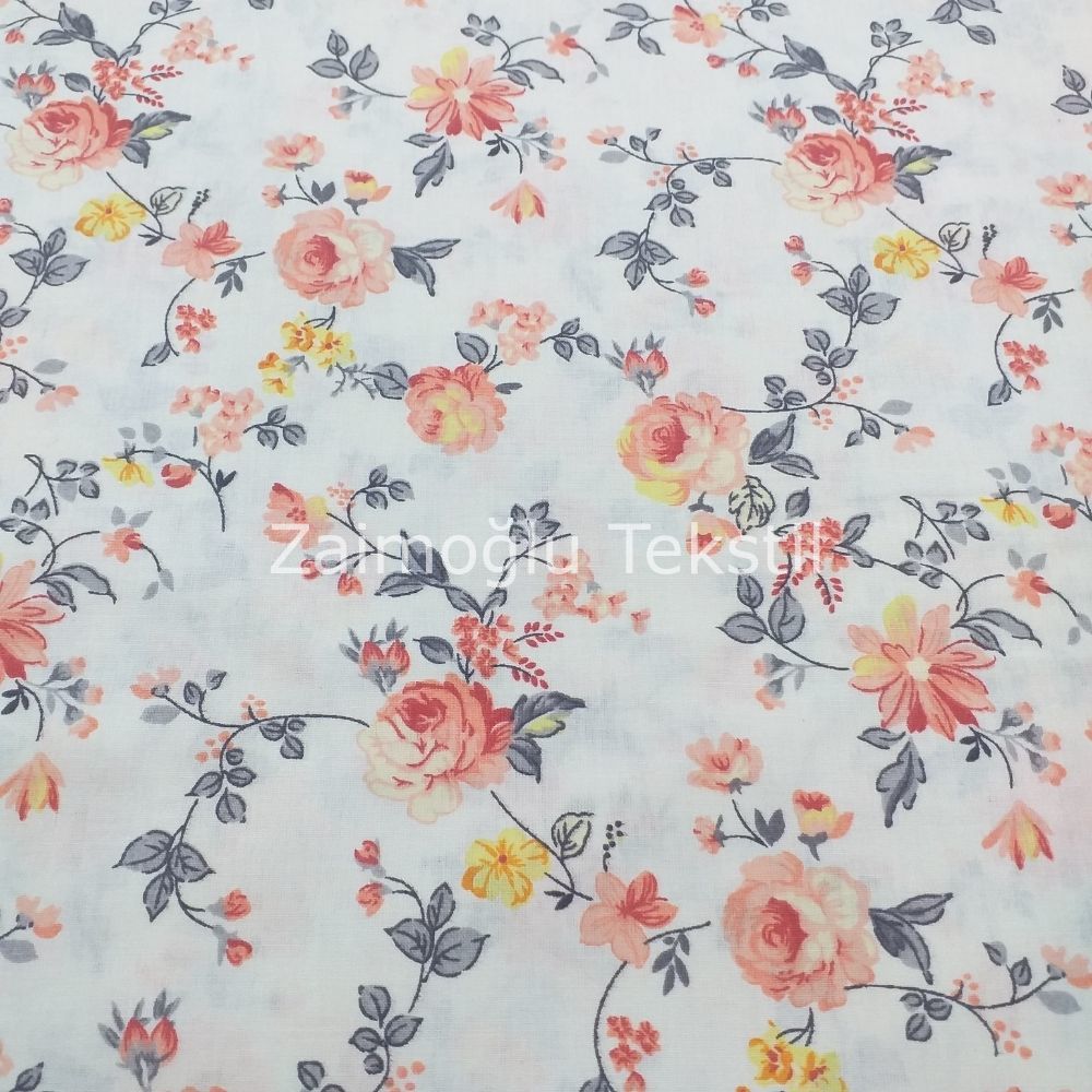 Bahar Çiçekleri Poplin Kumaş