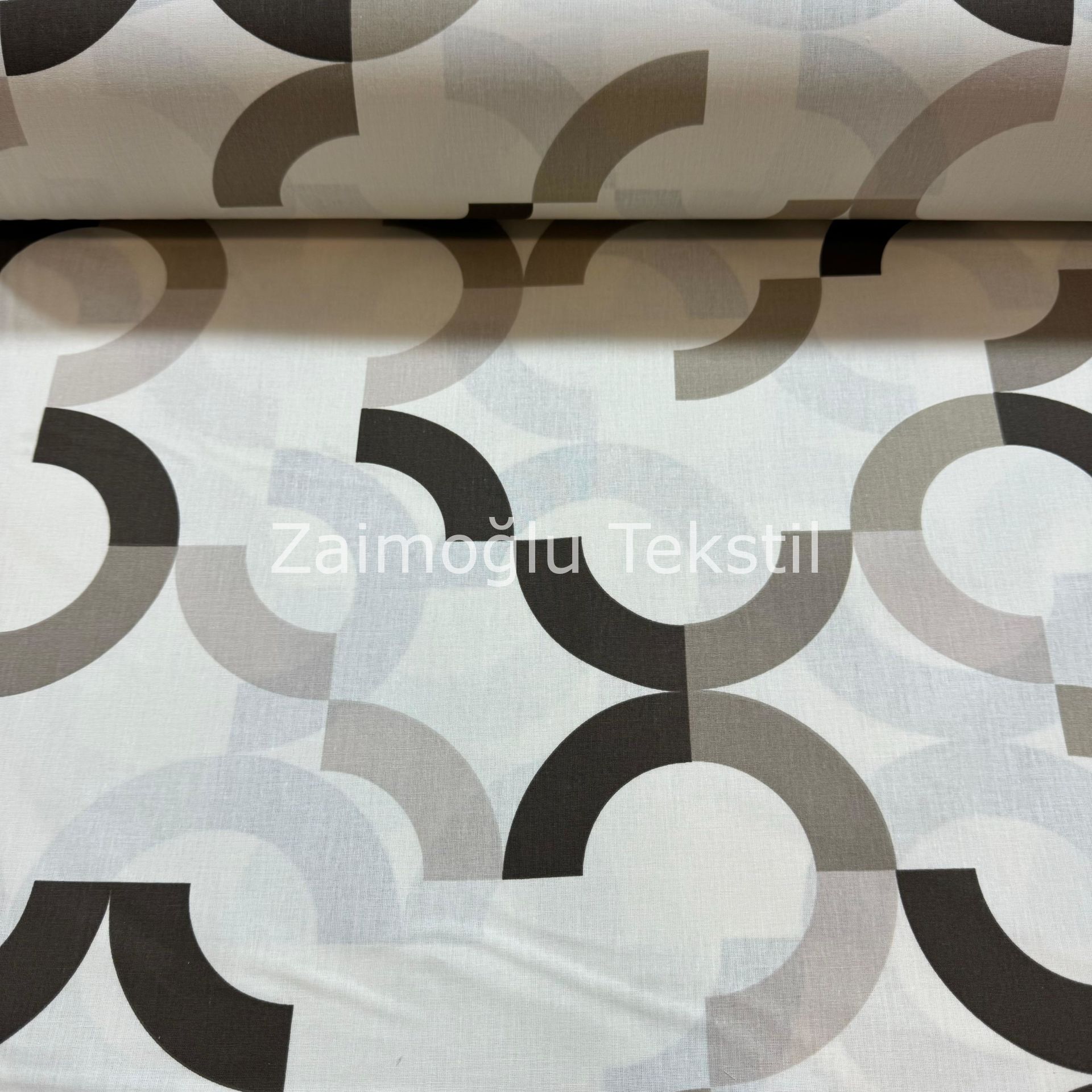 Geometrik Desen Poplin Kumaş