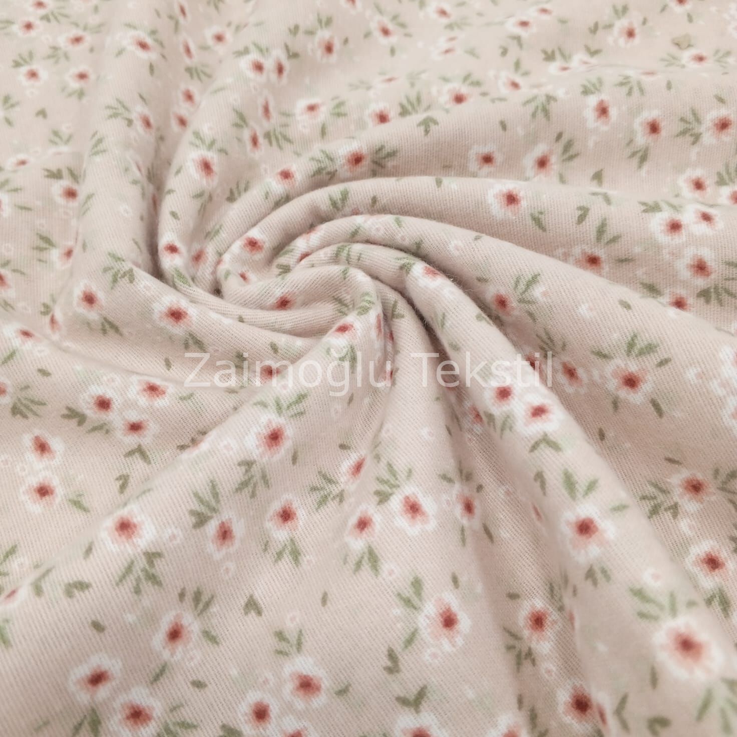 Çıtır Çiçek Desen Flanel Pazen Kumaş