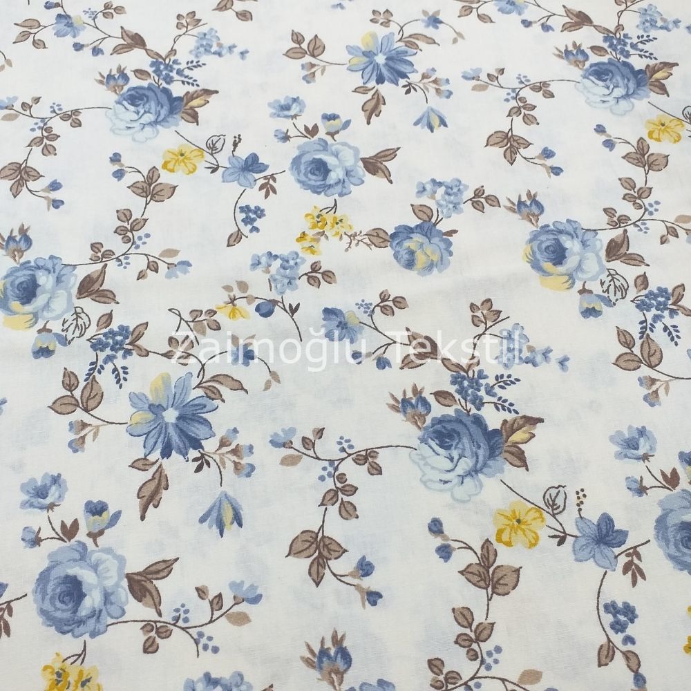 Bahar Çiçekleri Poplin Kumaş