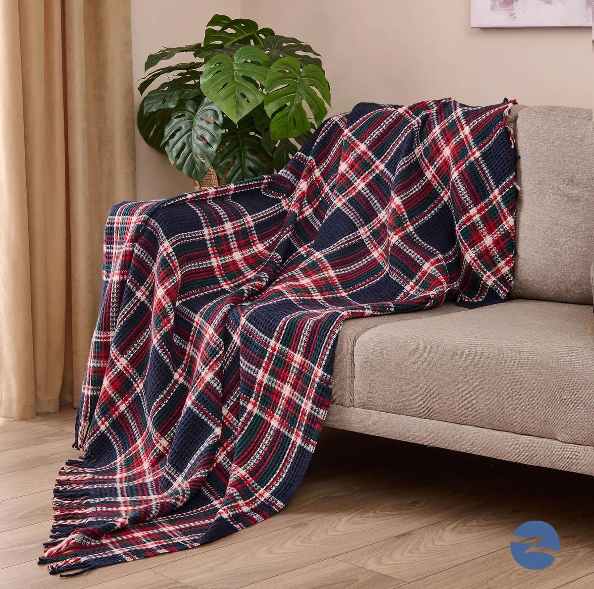 Buca Yün Scotch Battaniye Lacivert