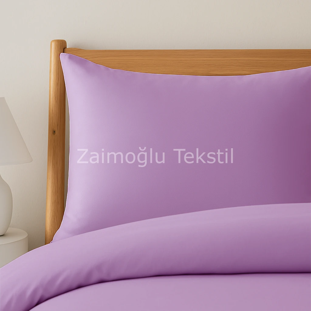 Pamuk Saten Nevresim Seti - Lila