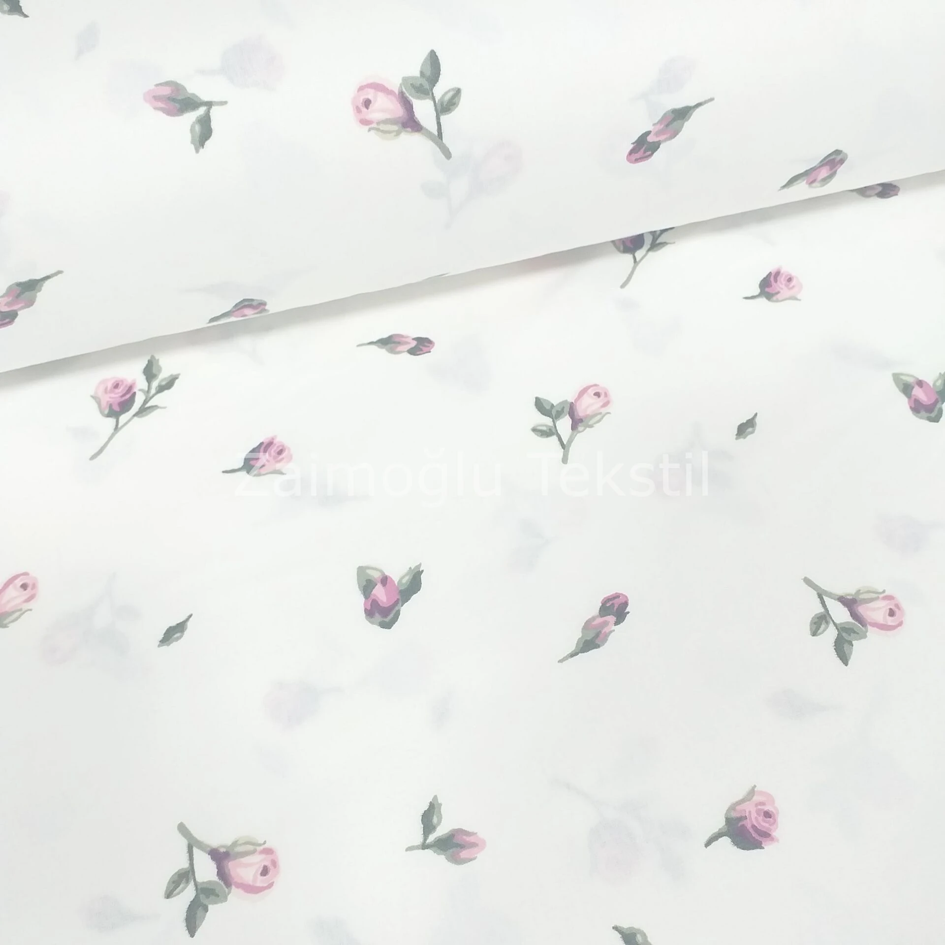 Tomurcuk Desen Poplin Kumaş