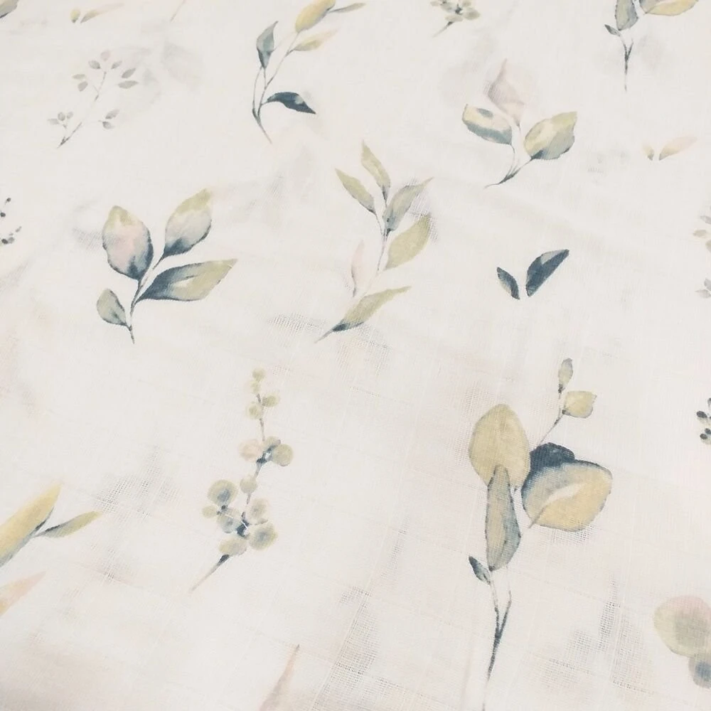 Yaprak Desenli Müslin Bezi