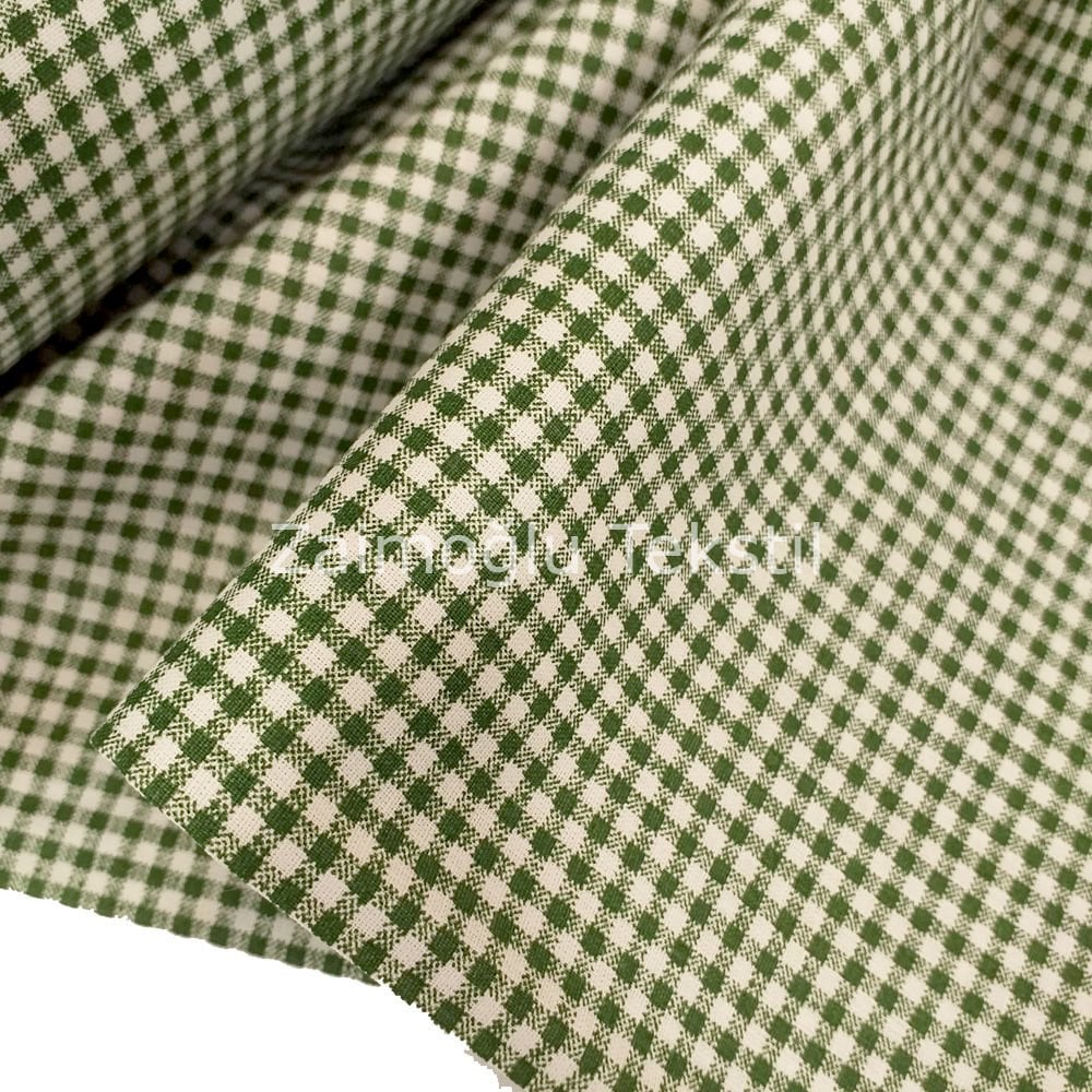 Kare Desen Poplin Kumaş