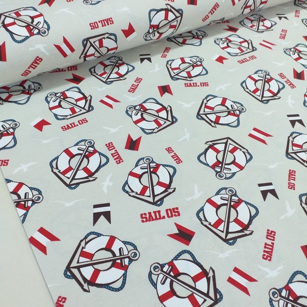 Denizci Desenli Duck kumaşı