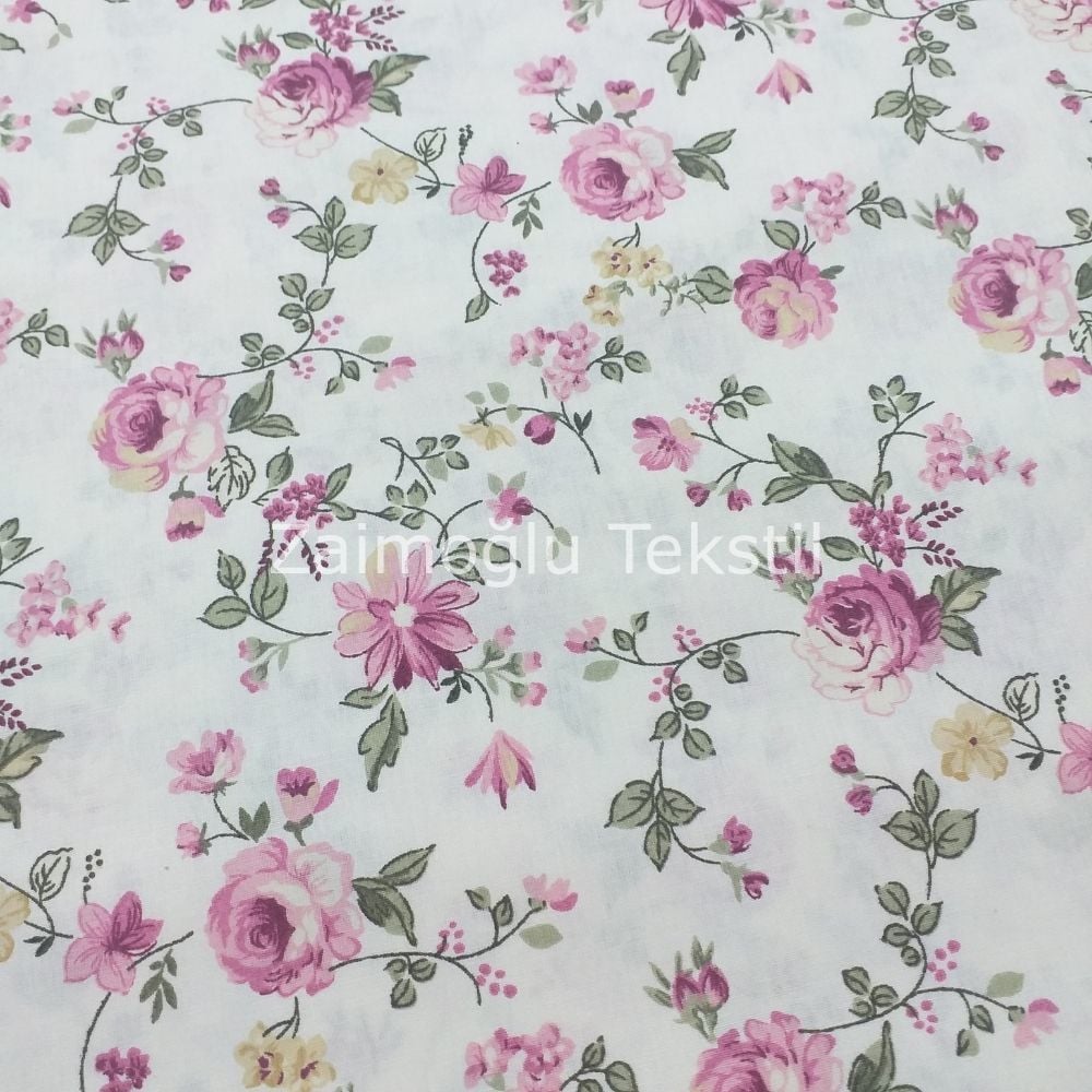Bahar Çiçekleri Poplin Kumaş