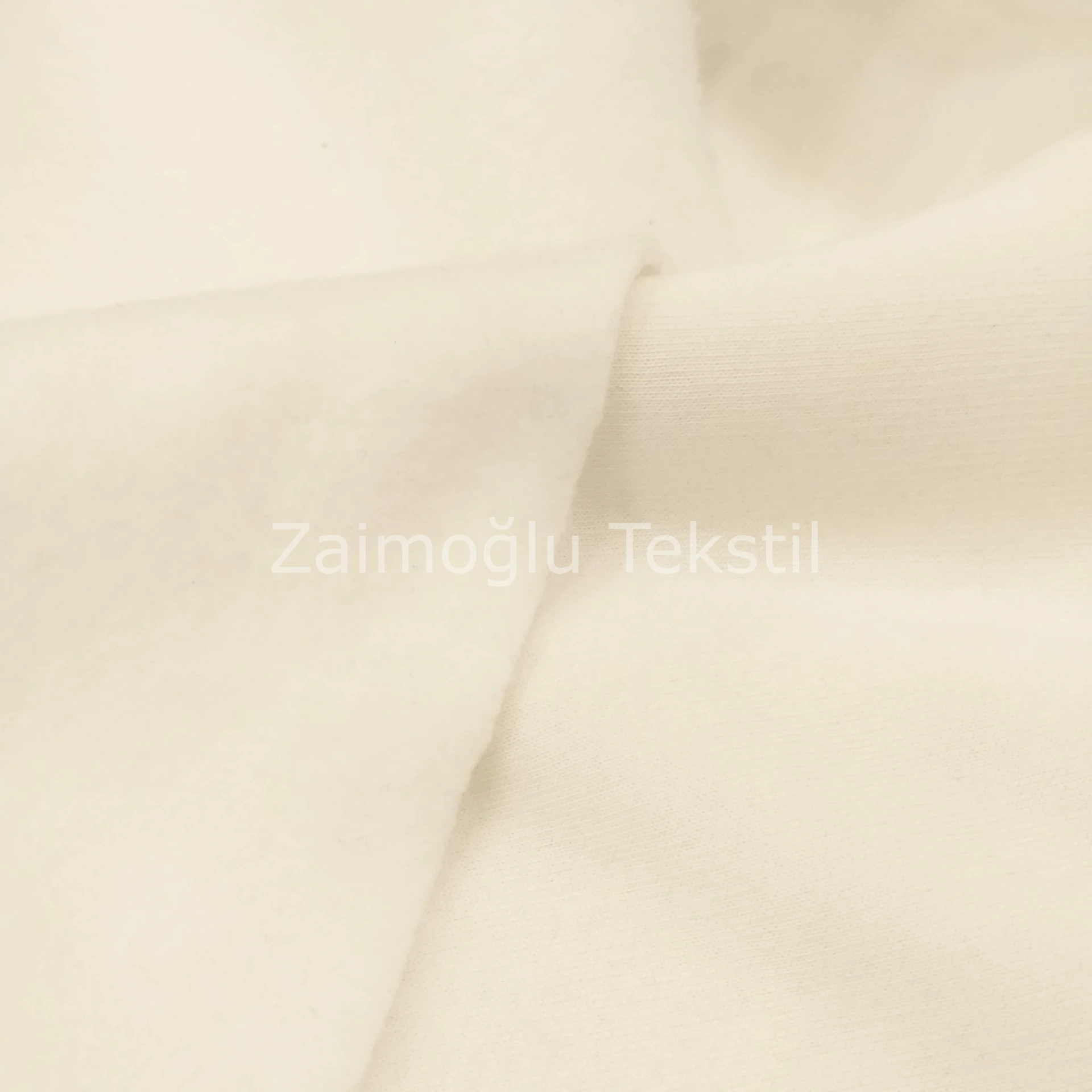 Üç İplik Şardonlu Penye Kumaş - Kırık Beyaz