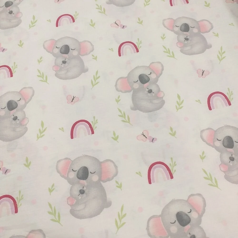 Koala Desenli Poplin Kumaş