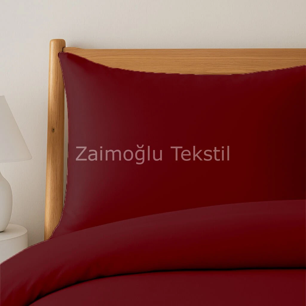 Pamuk Saten Nevresim Seti - Bordo