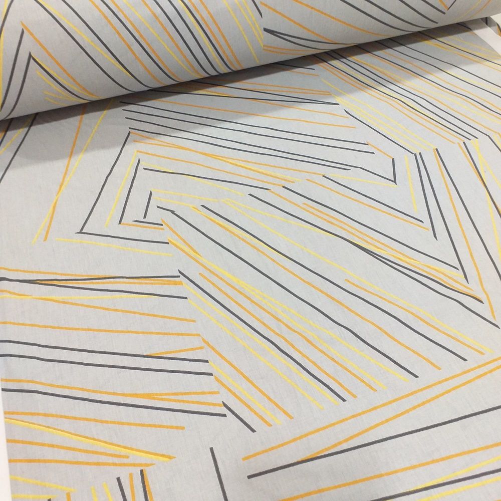 Çizgili Patchwork Desenli Poplin Kumaş