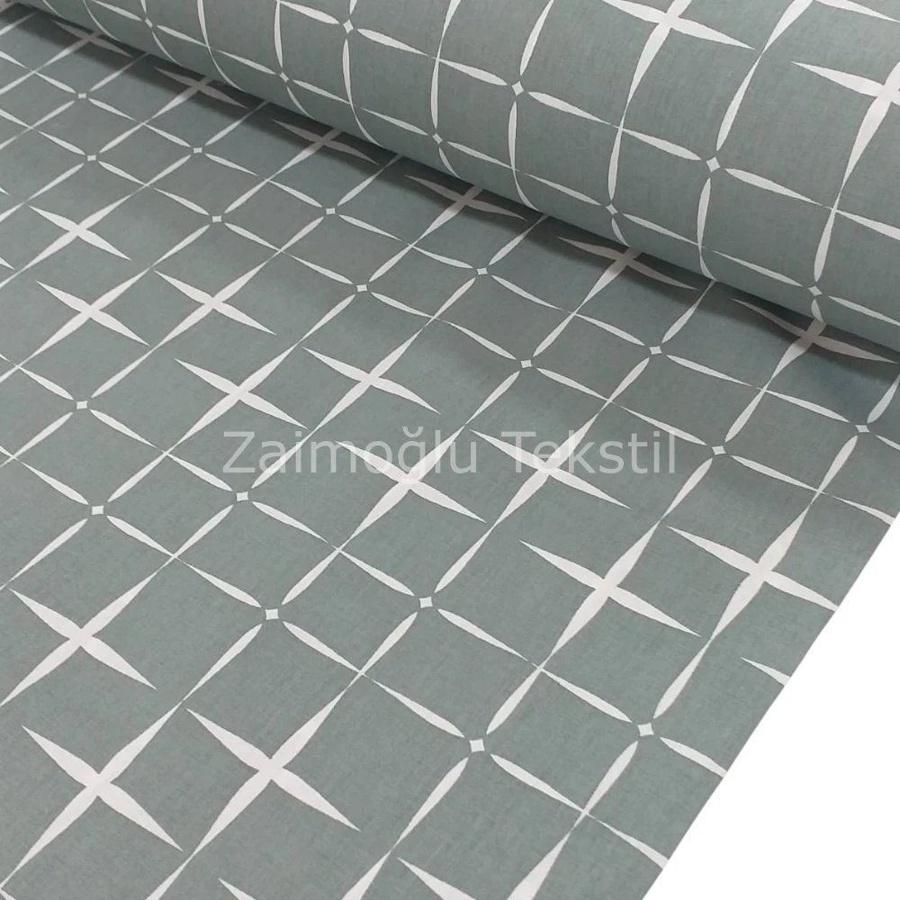 Ekose Desen Poplin Kumaş