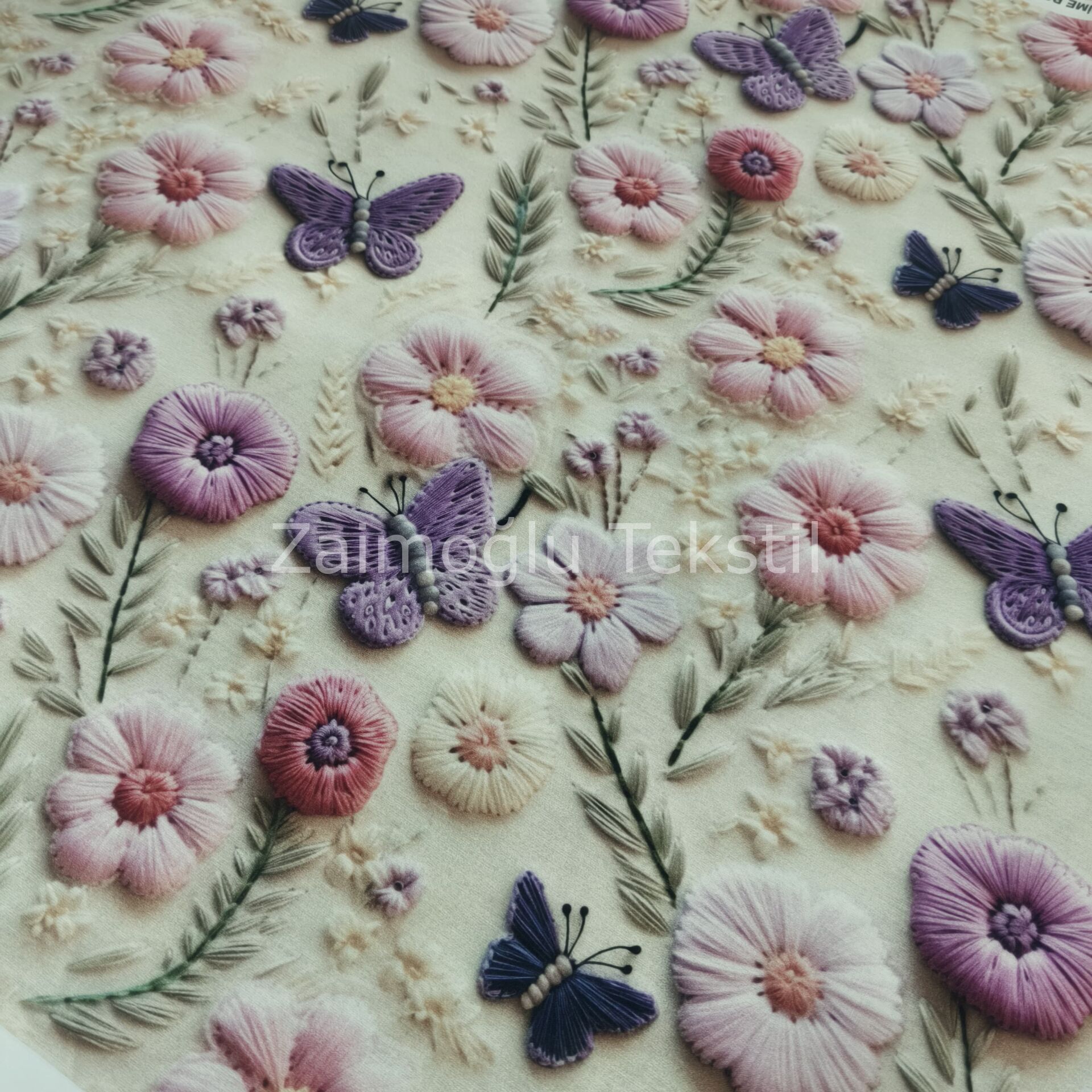 Dijital 3D Reaktif Poplin Kumaş