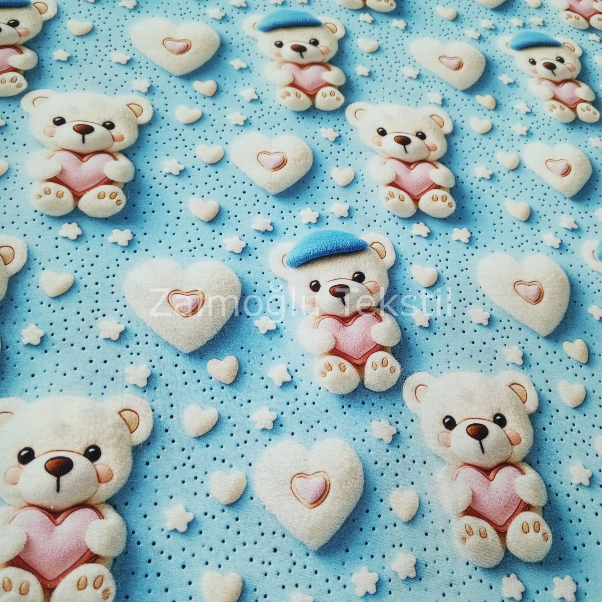 Dijital 3D Reaktif Poplin Kumaş