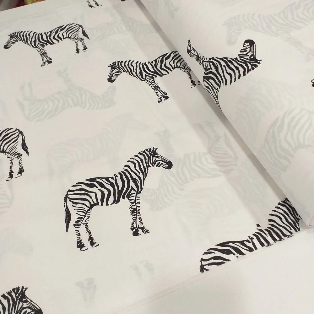 Zebra Desenli Poplin Kumaş