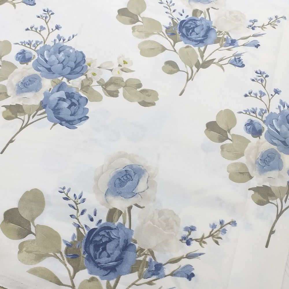 Gül Desenli Poplin Kumaş