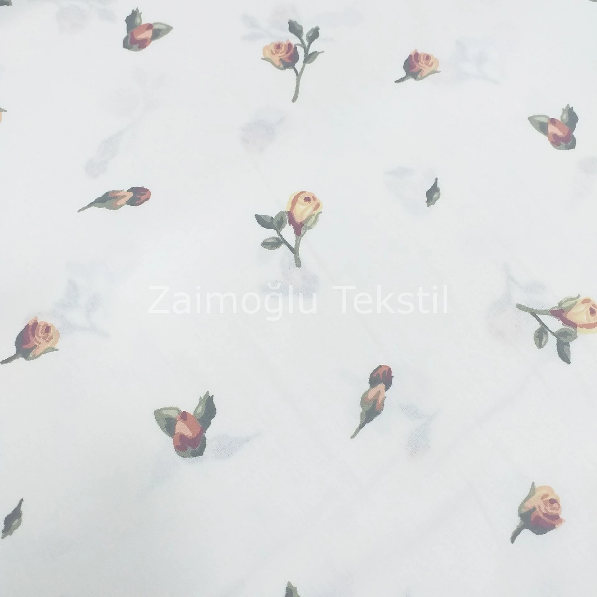 Tomurcuk Desen Poplin Kumaş