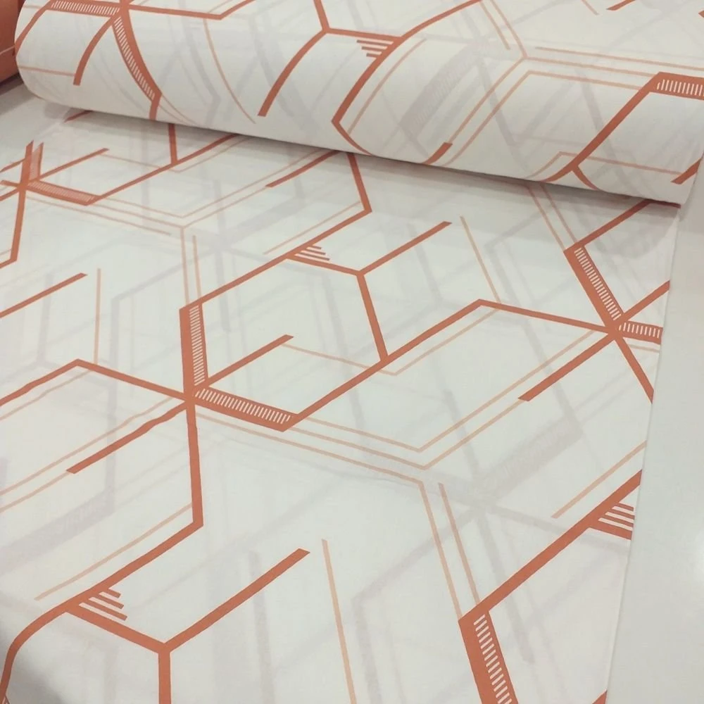 Çizgi Petek Desen Poplin Kumaş